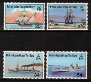 BIOT 1991 Visiting Ships; Scott 115-18, SG 115-18; MNH