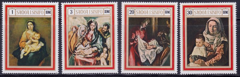 Samoa, 1969, Christmas - Spanish Paintings, Mi#206-9, MNH,++
