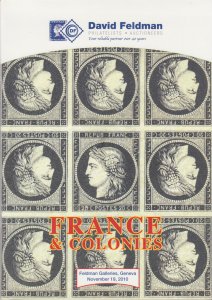 France & Colonies, high end stamps, covers, blocks, 2010 Feldman Auction Catalog