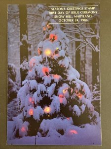 1986 Contemporary Christmas Stamp First Day Ceremony Program Sc# 2245