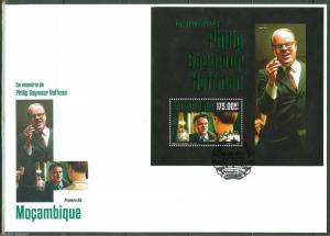 MOZAMBIQUE 2014 PHILIP SEYMOUR HOFFMAN IN MEMORIAM SOUVENIR SHEET FDC