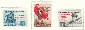 Hungary Sc 1076-8 MLH SET of 1954 - Communist Propaganda