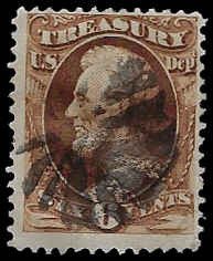 U.S. #O75 Used; 6c Treasury Dept Official stamp (1873)
