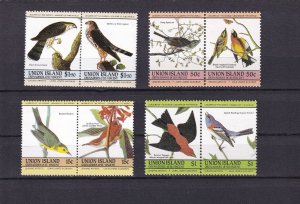 SA23g Union Island, Grenadines of St Vincent 1985 Birds mint pairs