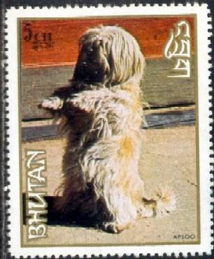 Dog, Lhasa Apso, Bhutan stamp SC#149B MNH