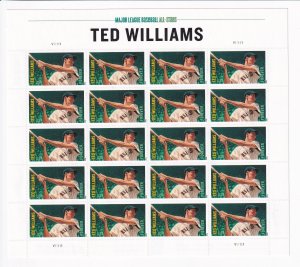 U.S.: Sc #4694, Ted Williams Forever Stamps, Sheet of 20, MNH