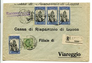 Filiberto Lire 1.25 strip of three + single on enclosed envelope