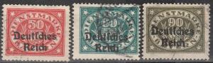 Bavaria #O58-9, O63  F-VF Used CV $7.10  (A9591)