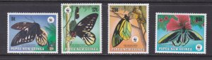 Papua New Guinea # 697-700, WWF - Butterflies, Mint NH, 1/2 Cat.