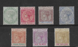 Gibraltar Sc #8/21   set of 7  OG VF