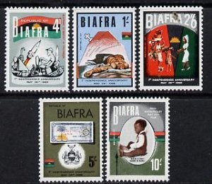 BIAFRA - 1968 - Independence, 1st Anniv - Perf 5v Set - Mint Never Hinged