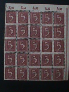 ​GERMANY-1921-SC#137-NUMERAL OF VALUE MNH PLATE BLOCK VF-103 YEARS OLD-LAST ONE