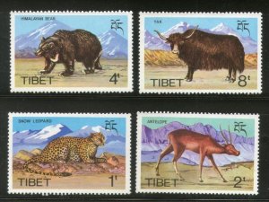 Tibet 1972 Wildlife Animal Leopard Himalyan Bear Yak Antelope Unissued MNH # ...