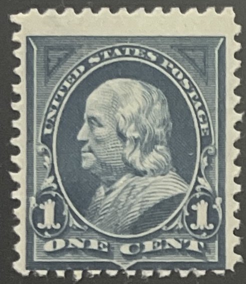 Scott #264 1895 1¢ Benjamin Franklin double line watermark MNH OG