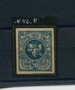 LITHUANIA 42 PROOF ON BUFF PAPER-
