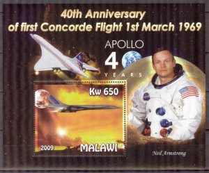 Malawi 2009 Space Aviation Concorde II S/S MNH