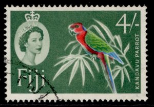 FIJI QEII SG321, 4s red, yellow-green, blue & green, FINE USED.