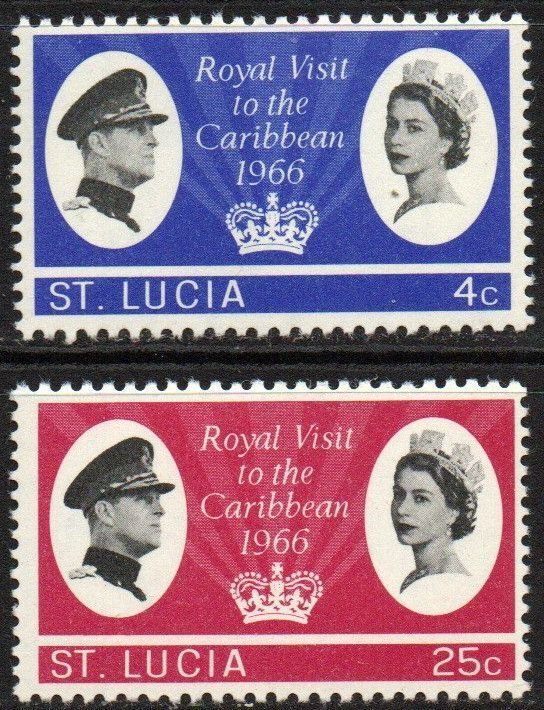 St. Lucia Sc #205-206 Mint Hinged