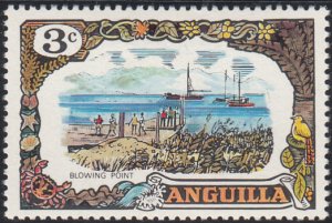 Anguilla 1970 MH Sc #101 3c Blowing Point, boats, pier