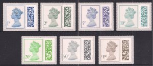 GB 2022 QE2 Set Low Value Barcoded Machins up to £1 Umm ( B480 )