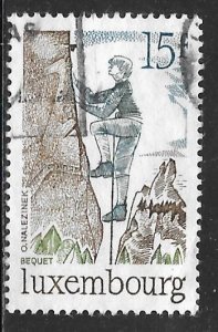 Luxembourg 568: 15f Mountain climbing, used, F-VF