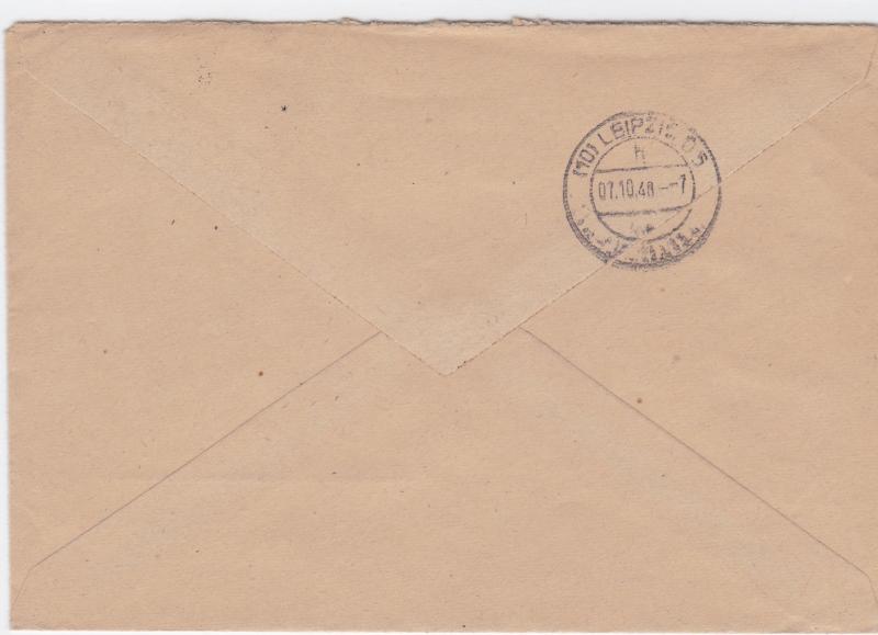 Germany Soviet Zone 1948 Lastau to Leipzig stamps cover  R20739