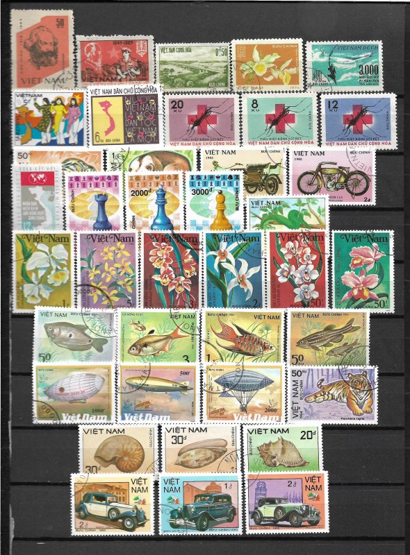 COLLECTION LOT OF 39 VIET NAM STAMPS 1963+