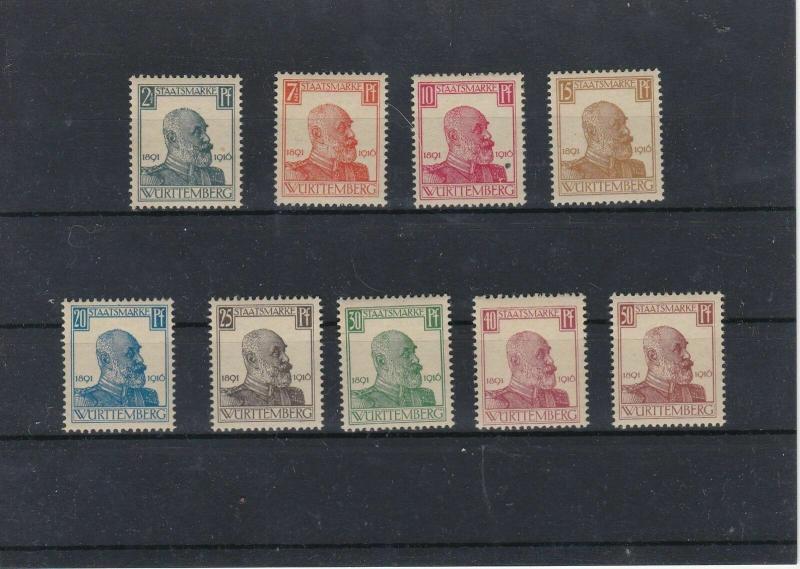 Wurttemburg 1916 MNH Official Stamps CAT£25 Ref: R7162