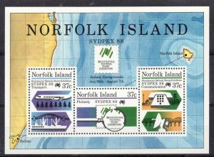 Sc# 439a - Norfolk Island - SYDPEX Stamp on Stamp -  MNH - VF - superfleas  cv$7