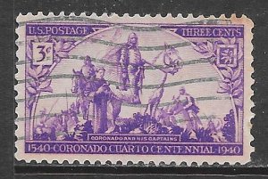 USA 898: 3c Coronado and His Captains, used, F-VF