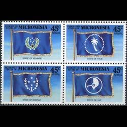 MICRONESIA 1989 - Scott# C42a Flags Set of 4 NH