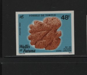 WALLIS & FUTUNA ISLANDS, 389 MNH, Imperf,  1990 Fossilized Tortoise