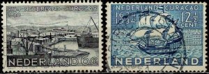 Netherlands 1934: Sc. # 202-203; Used Cpl Set