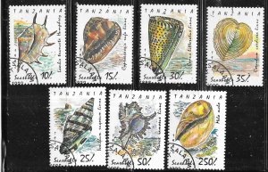 Tanzania  #940-949 Shells set complete (CTO) CV$7.90