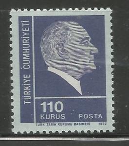 TURKEY, 1925, MNH, KEMAL ATATURK BLUE