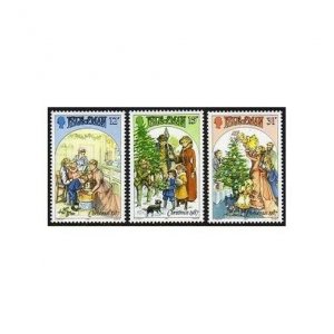 Isle of Man 344-346,MNH.Mi 348-350. Christmas 1987.Victorian family scenes,Dog.