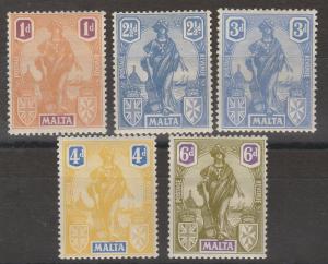 MALTA 1922 FIGURE RANGE TO 6D