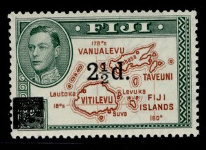 FIJI GVI SG267, 2½d on 2d brown & green, M MINT.