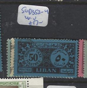 LEBANON  (PP1810B)  POSTAGE DUE SG D352-354      VFU