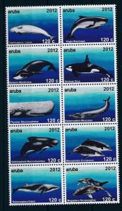 [AR603] Aruba 2012 Marine Life Whales MNH