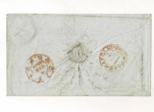 india 1858 4as litho cover extrmely rare cover