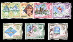 Qatar #125-125F Cat$25.75, 1967 Boy Scouts, complete set, never hinged