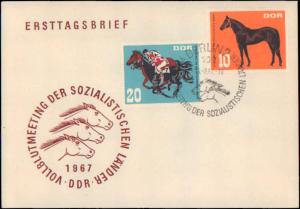 Germany D.D.R., Worldwide First Day Cover, Horses