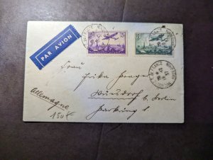 1937 France Airmail Cover Port De France Hautrhin to Berlin Germany