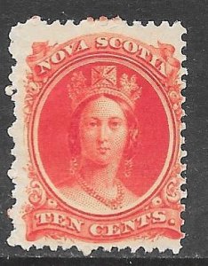 Nova Scotia 12: 10c Queen Victoria, MH, AVG