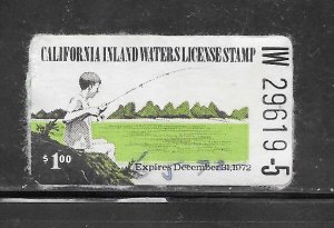 #Z3621 Used 1972 California Fishing Stamp