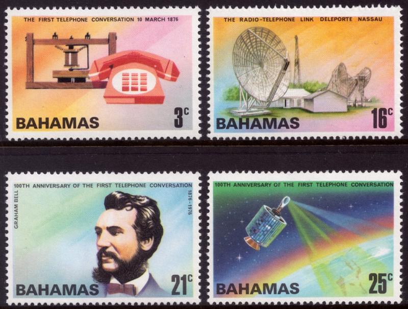 Bahamas 1976 Centenary of Telephone Set of 4 SG456-459 MNH