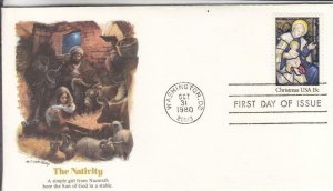 1980, Christmas-The Nativity, Fleetwood, FDC (E7941)