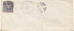 United States Pennsylvania Lock Haven c1870 segmented cork  1839-1895  3c Loc...