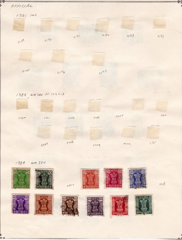 India Stamp Collection on pages   ......see details below